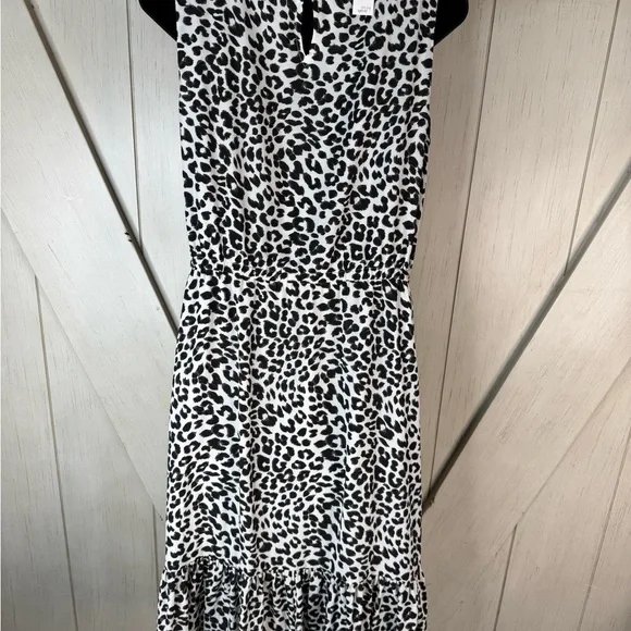 Talbots Black and White Animal Print Midi Dress - Picture 4 of 5